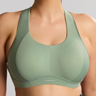 Panache Sport 9443 Thrive UW Non-Padded Sports Bra - Pale Green Underwired, non-padded sports bra with racerback option. 75-105, E-O SCU-9443-PAN