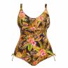 Elomi Tiger Valley Non-Wired Plunge Swimsuit Black-thumb Non-wired bra-sized swimsuit. 75-95 G/H - K/L ES802343-BLK