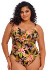 Elomi Tiger Valley Non-Wired Plunge Swimsuit Black-thumb Non-wired bra-sized swimsuit. 75-95 G/H - K/L ES802343-BLK