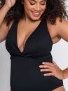 Curvy Kate Twist & Shout Non Wired Plunge Swimsuit Black-thumb Non-wired, dual sized swimsuit 65-90 E/F - M/N CS-024-606-BLK