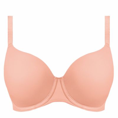 Freya Undetected UW Moulded Demi T-shirt Bra Ash Rose Underwired, padded t-shirt bra with smooth, moulded cups and convertible straps. 60-85, D-L AA401708-ASE