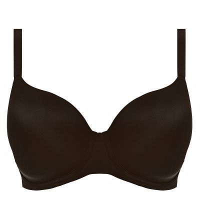 Freya Undetected UW Moulded Demi T-shirt Bra Black Underwired, padded t-shirt bra with smooth, moulded cups and convertible straps. 60-85, D-L AA401708-BLK