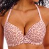 Freya Undetected UW Moulded Demi T-shirt Bra Iced Mocha Animal-thumb Underwired, padded t-shirt bra with smooth, moulded cups and convertible straps. 60-85, D-L AA401747-IMH