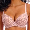 Freya Undetected UW Moulded Demi T-shirt Bra Iced Mocha Animal-thumb Underwired, padded t-shirt bra with smooth, moulded cups and convertible straps. 60-85, D-L AA401747-IMH
