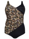 Plaisir Untamed Faux Wrap Swimsuit Big Cats-thumb Swimsuit with built-in underwired cups 42-56, C-H T0056-18/CATS