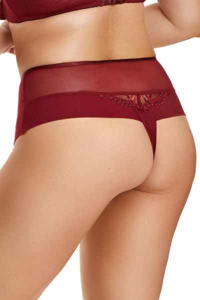 Nessa Valentina High Waist Brazilian Claret  S-5XL VAL-NO1-CLT-N400