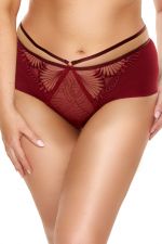 Valentina Strap Brief Claret