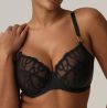 PrimaDonna Vallarta Full Cup Bra Black Leather Look-thumb Underwired, non-padded full cup mesh bra. 70-100 D-H 0163500-ZWA