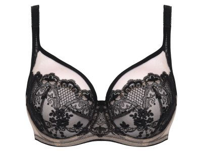 Subtille Venetia Soft Full Cup Bra Black Beige Underwired non-padded mesh bra 65-105, D-O VEN-SOFT-BEZ-CZE