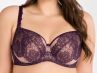 Gorsenia Violet Soft Bra Purple & Pale Pink-thumb Underwired, non-padded bra with removable decorative straps. 65-100, D-M K801