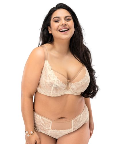 Nessa Vittoria Brazilian Briefs - Beige & Ecru  L/40-42 - 5XL/50-52 VIT-N01-B&E