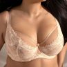 Nessa Vittoria UW Soft Bra - Beige & Ecru-thumb Underwired non-padded balconnet with double layer mesh and stretch lace cups. 65-100, E-O VIT-N550-B&E