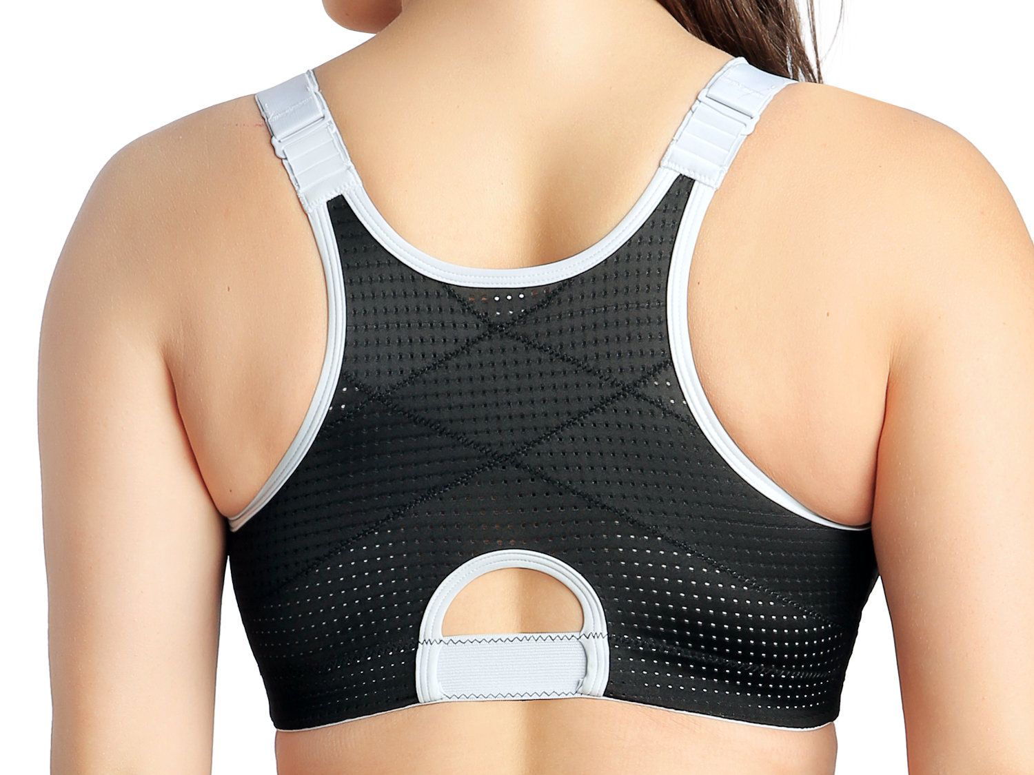 Women's High Impact Zipper Front Non-padded Wire Free Sports Bra