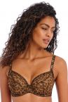 Freya Wild Side UW Soft Plunge Bra Leopard-thumb Underwired, non-padded soft cup bra 60-85, D-O AA401202-LED