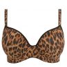 Freya Wild Side UW Moulded Plunge Bra Leopard-thumb Underwired, moulded and seamless plunge 60-85, D-J AA401231-LED