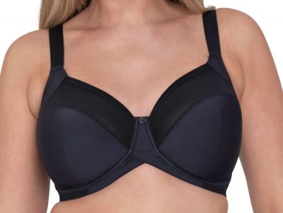 Curvy Kate Wonderfull Full Cup Bra Black Underwired, non-padded full cup bra with Cushion Comfort pads 70-105, E-O CK-018-102-BLK