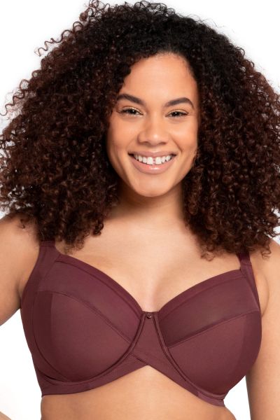 Curvy Kate Wonderfull Full Cup Bra Auburn Underwired, non-padded full cup bra with Cushion Comfort pads 70-105, E-O CK-018-102-ABN