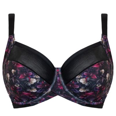 Curvy Kate Wonderfully Full Cup Bra Black Floral Underwired, non-padded full cup bra. 70-105, E-O CK-061-102-BFL