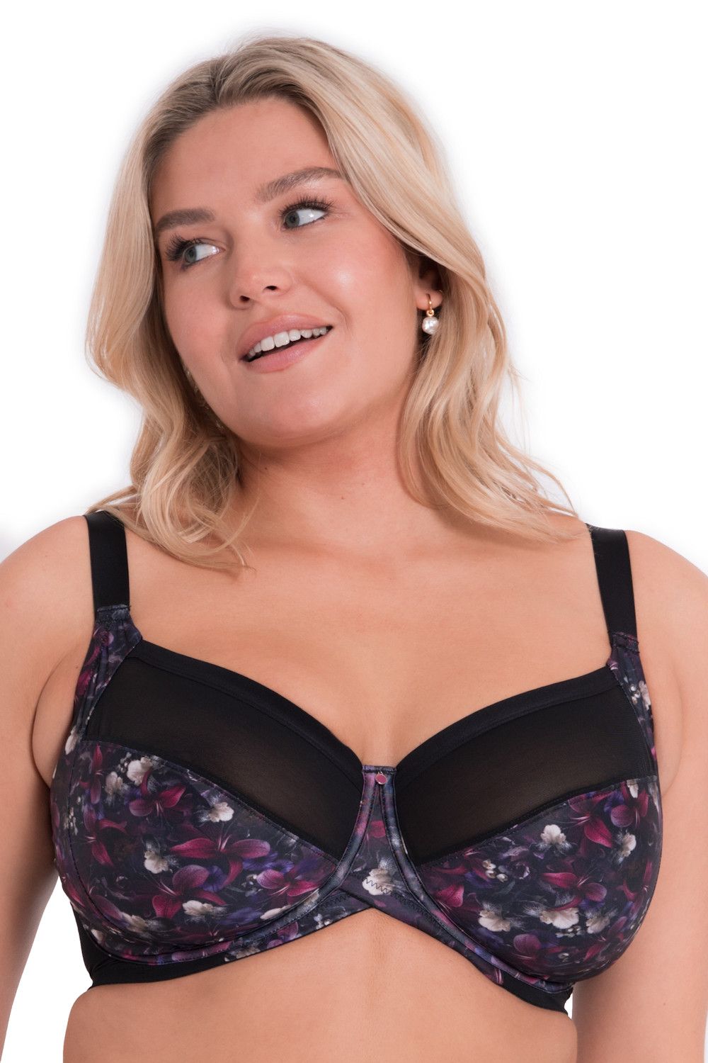 Curvy Kate Wonderfully Full Cup Bra Black Floral