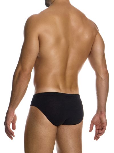 Modus Vivendi Silk brief black Low Cut Brief 47% Silk, 47% Viscose, 6% Elastan S-XL 08512