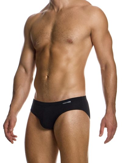 Modus Vivendi Silk brief black Low Cut Brief 47% Silk, 47% Viscose, 6% Elastan S-XL 08512