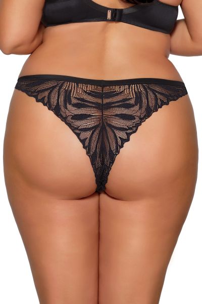 Ava Lingerie Yasemin Brazilian Thong Black  M-3XL AV2105/B-BLK