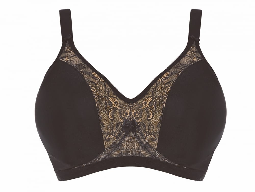 Goddess Yvette Banded Underwired Bra Black by Goddess Lumingerie bras and underwear for big busts