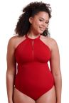 Curvy Kate Zip Tide Non-Wired Multiway Swimsuit - Red-thumb Non-wired swimsuit with adjustable coverage. S/36-38 - 2XL/52-54 CS-035606-RED